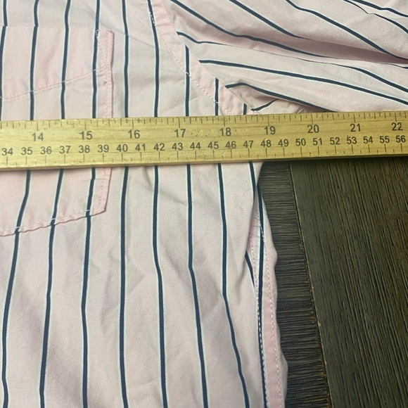 Hollister Men California Pink Stripe Size Small Button Down Shirt Long Sleeves - Picture 7 of 8
